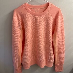Nine West Coral Textured Crew Neck Sweater